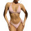 Women's Triangle String Bikini Set Sexy Tie Side Two-Pink M 1