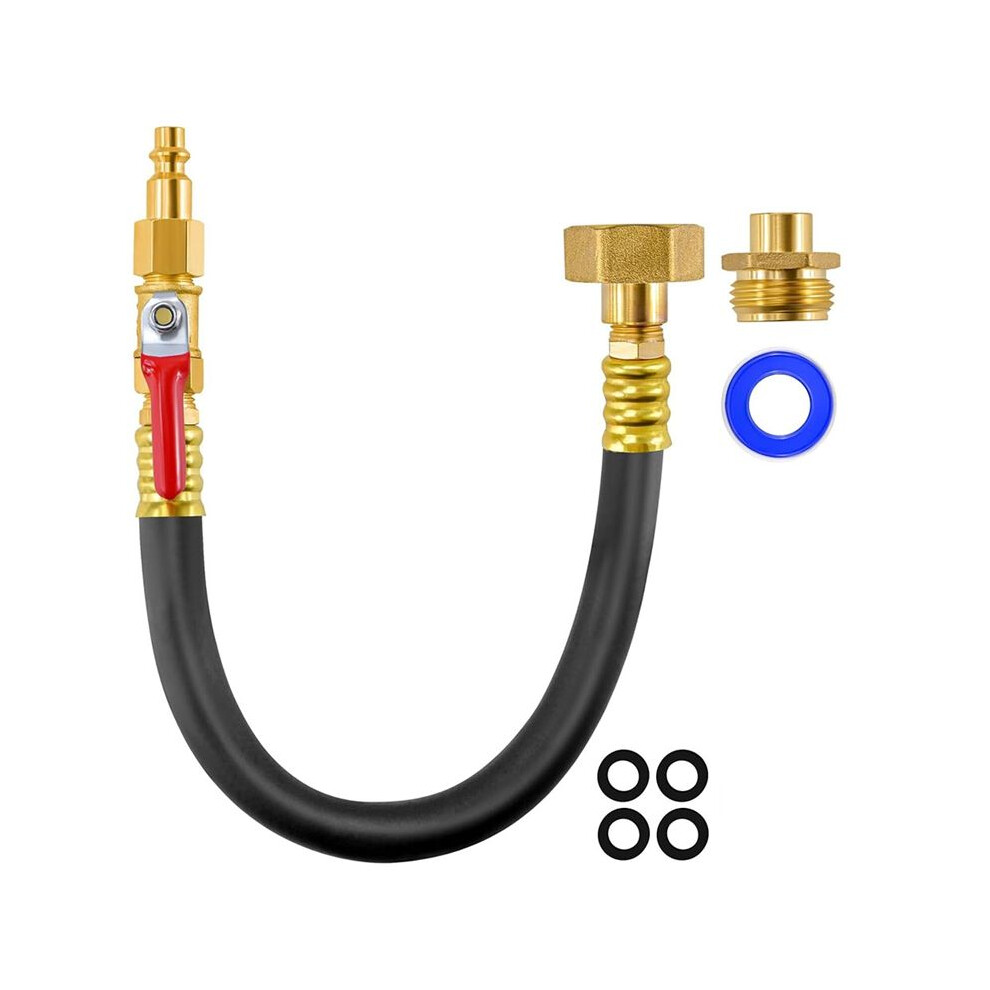 Rv Winterizing Kit, Rv Water Blowout,Air Compressor Quick Connect Plug To 3/4Inch Hose Blowout Adapter With Valve 4713332072152