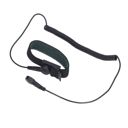 Reusable Static Proof ESD Wrist Strap with 1.8m Grounding Wire Black