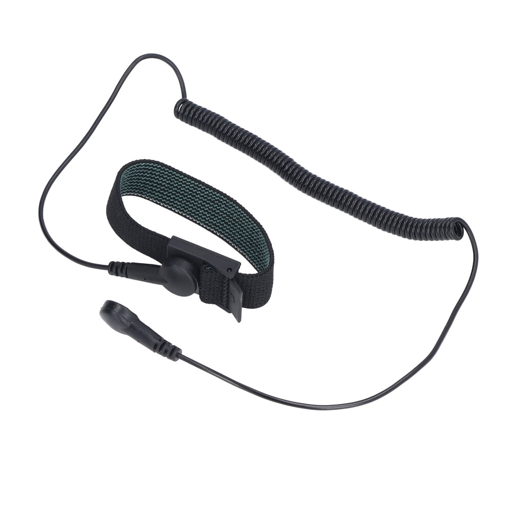 Reusable Static Proof Esd Wrist Strap With 1.8M Grounding Wire Black 3091390362820