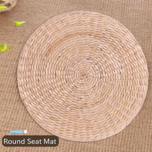 40 cm Tatami Kussen Rond Strogeweven Handgemaakt Kussen Vloer Yoga Stoel Zitmat