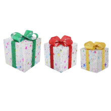 Caixas de Presente Iluminadas de Natal com Controle Remoto, Conjunto de 3, Caixas de Presente Inteligentes de Luxo para Decoração de Natal