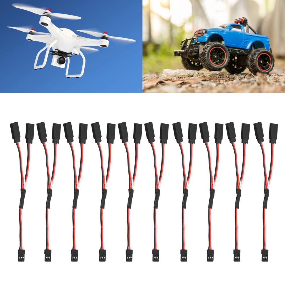 10Pc 150Mm Pvc Brass Servo Extension Cable 3 Pin Female To Male 8491390363028