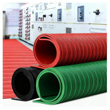 Electrical Insulation Rubber Mat 8mm Thick NonSlip Oil Resistant Voltage Safety Floor Mat Roll