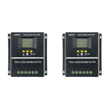 2X 80A MPPT/PWM Controlador de Carga Solar 12V/24V/36V/48V Ferramentas Do Controlador Automático Carregador de Bateria Solar Fotovoltaico com LCD e