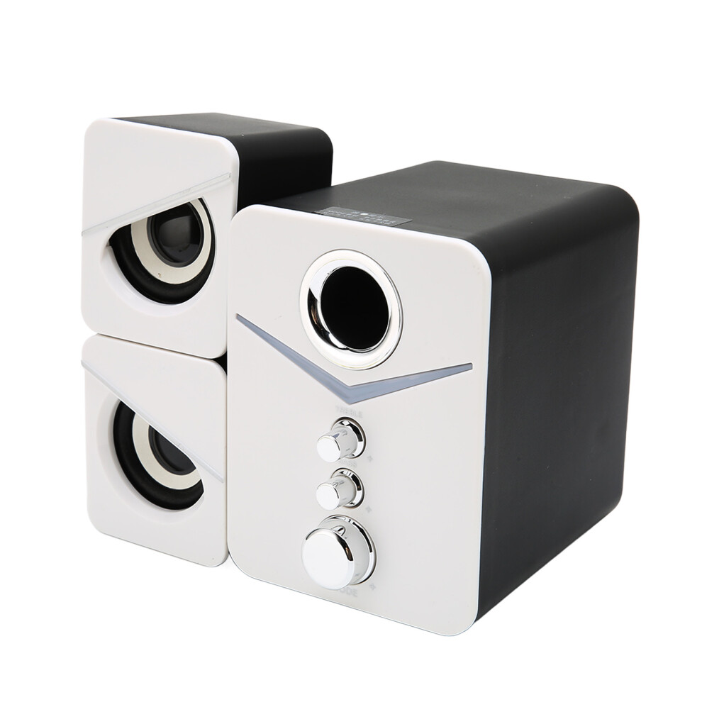 Dâ221 Bluetooth 2.1 Channel Desktop Speaker, Deep Bass, White 8731390363117