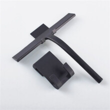 2X Shower Squeegee, Silicone Window Squeegee Black Wiper Without Drilling Shower Cleaner with Hanging Hook