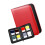 Multipurpose 160 Capacity Pocket Zippered PU Leather Card-Red 1