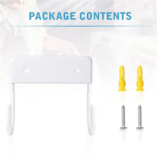 2X Ironing Board Hanger, Ironing Board Hook, Ironing Boards Wall Mounted Holder, (Matte White)