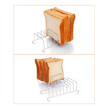 4 Pcs Toast Bread Rack Holder 8 Slice Holes Tool Cooling Grid Bread Rack Rectangle Air Fryer Accessories Organizer
