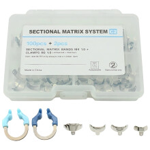 Dental Matrix System Kit 102pcs Nickel Titanium Sectional Bands for Precision Tooth Contouring