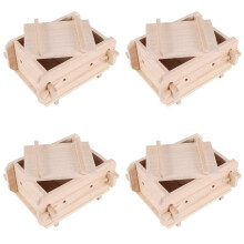 4X Tofu Mold Tool,Removable Wooden Press Box,Home Kitchen Tofu Maker Press Mold Kit for DIY Tofu Mold Cooking Handmade