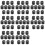 80Pcs Potentiometer Control Knobs for Electric Guitar Volume Tone Knobs Black D Type 6mm 1