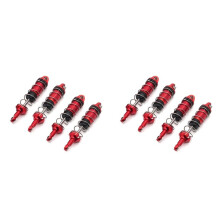 8Pcs Metal Damper for SCY 16101 16102 16103 1/16 RC Car Upgrades Parts Accessories,Red