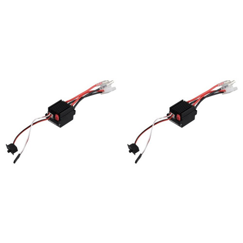 2X 320A ESC Brushed Forward Reverse Electric Speed Controller with Brake Waterproof Support 2-3S Battery for RC Car Boat