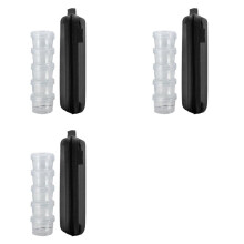 3X Outdoor Portable Camping Spice Kit Spice Container Bag with 5 Clear Seasoning Bottles Travel Condiment Container Set