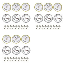 18Pcs Clock Parts for Clock Resin Mold,Clock Pieces for Clock Epoxy Casting Resin Mold