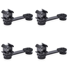 4X Adattatore per Staffa di Prolunga Universale con Attacco un Tripla Fredda per Stabilizzatore Cardanico per Telefono DSLR con Luce Video un