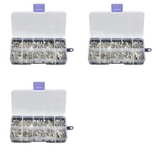 960 Stuks 10 in 1 Terminals Niet-Geïsoleerde Ringvork U-Type Messing Terminals Assortiment Kit Kabel Draad Connector Crimp Spade