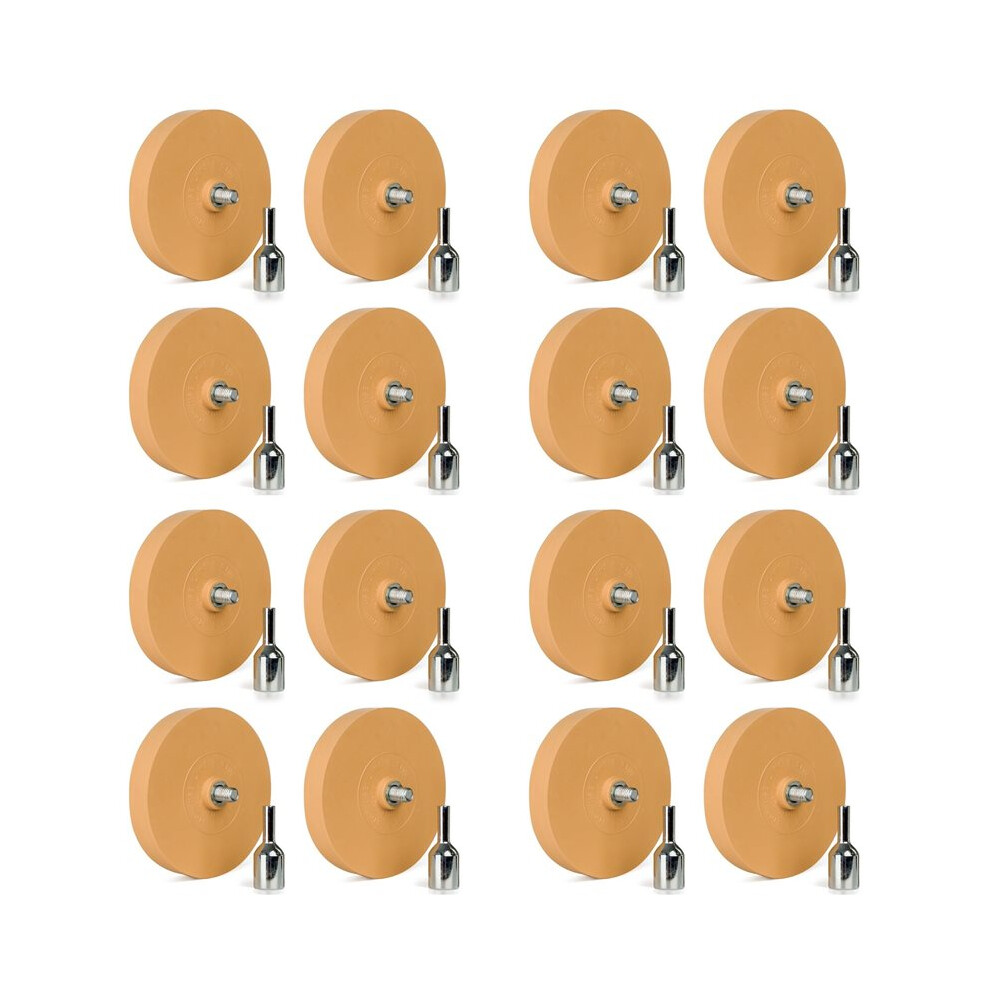 16 Pack 3.5 Inch Eraser Wheel Decal Remover Eraser Wheel Adhesive Remover With Adapter Rubber Eraser Wheel For Drill 4712634982671