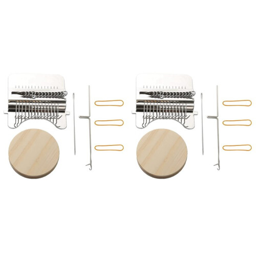 2X Loom Speedweve Type Weave Tool,Darning Loom Quickly  Mending Convenient Darning Loom DIY Weaving Arts 14 Hooks