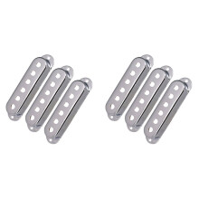 6 St Öppen Mässing Enkelspolad Gitarr Enkel Pickup Lock 48/50/52 mm för ST SQ Elgitarr Tillbehör, Silver