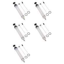 5X 500Cc Brake Fluid Oil Extractor Auto Oil Change Syringe with Hose Manual Fuel Filler Fluid Oil Change Evacuator Pump