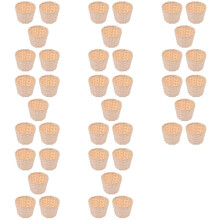 40 Stück Geflochtene Körbe Ohne Griffe für Party Geschenke, Handwerk Dekoration, Geeignet für Verschiedene Anlässe (7,5 X 6 cm)