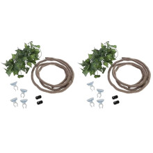 2X Reptile Bend-A-Branch Vines Flexible Leaves Pet Decor Climber Jungle Long Vines for Climbing Gecko Lizard