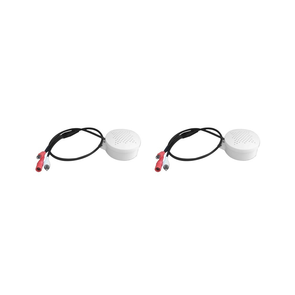 2X Waterproof Speaker Waterproof Amplifier Microphone Speaker High Way Audio For Outdoor White 4714239714664