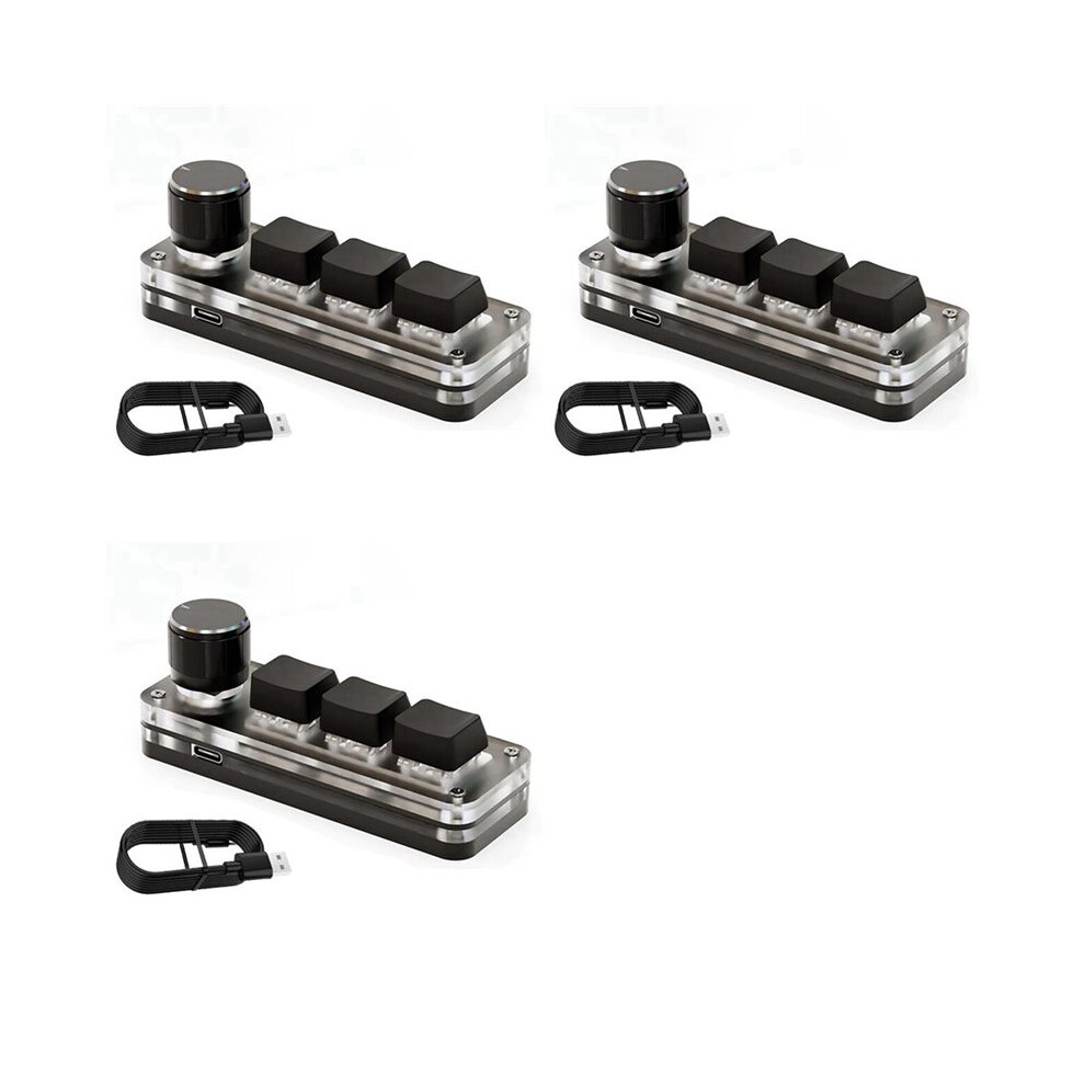 3X Macropad Macro Mechanical Keyboard Rgb Gaming Custom Programming Knob Keypads 3 Keys For Photoshop 6032234173278