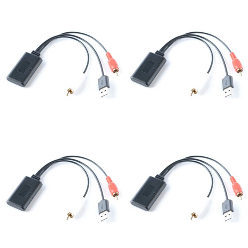 4X Car Universal Wireless  Module Music Adapter Rca Aux Audio Cable USB Powered