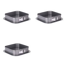 3X Springform Pan Square Cake Pan 9 Inch Cake Pan Cheesecake Pan with Removable Base Nonstick Cake Decorating Supplies
