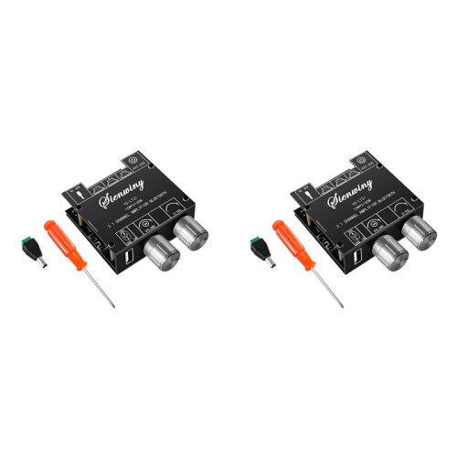 2X YS-LT21 2.1 Channel  Amplifier Board 15W+15W+30W with Subwoofer Knob Adjusting Encoder Audio Module DC9-24V