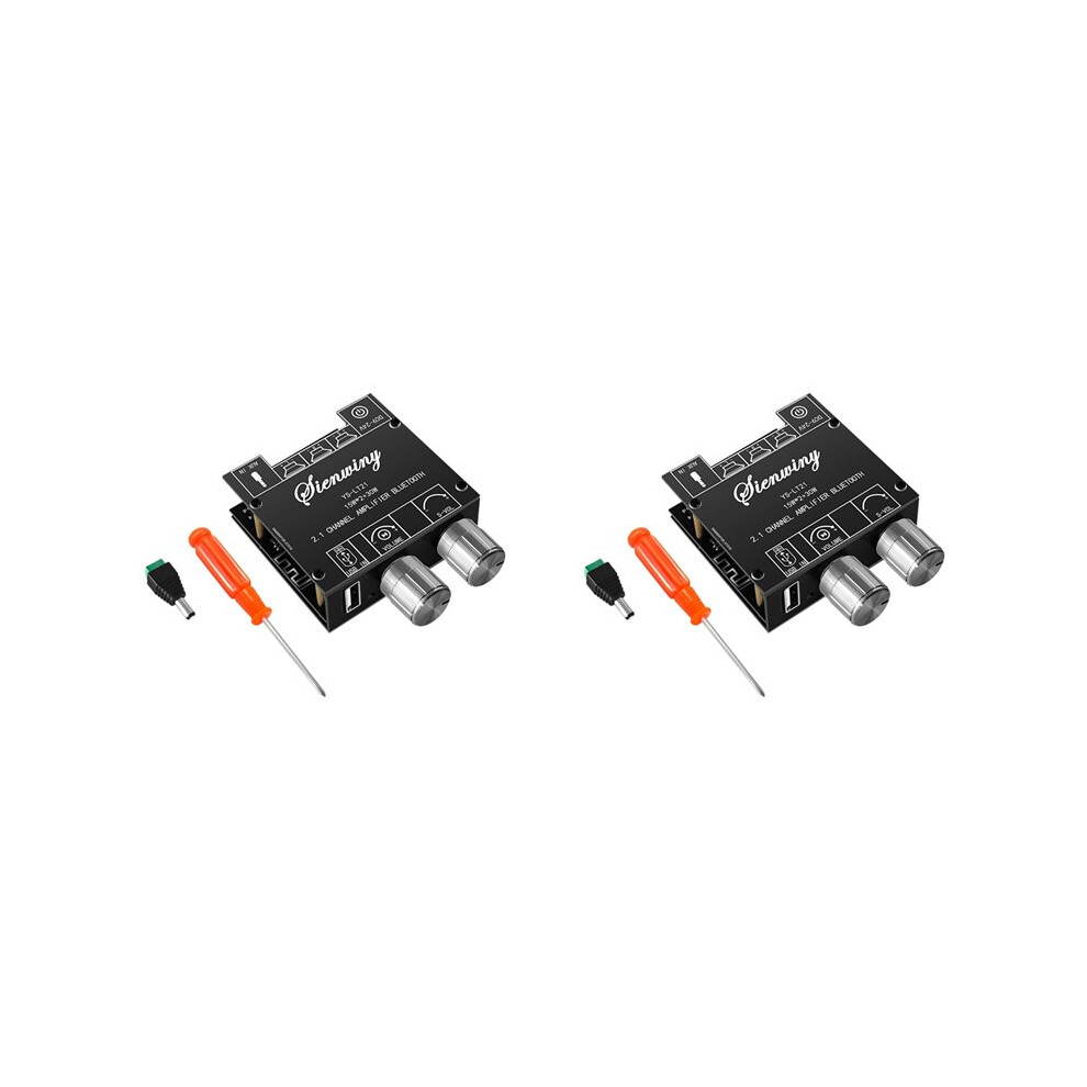2X Ys-Lt21 2.1 Channel Amplifier Board 15W+15W+30W With Subwoofer Knob Adjusting Encoder Audio Module Dc9-24V Black 4713924591986
