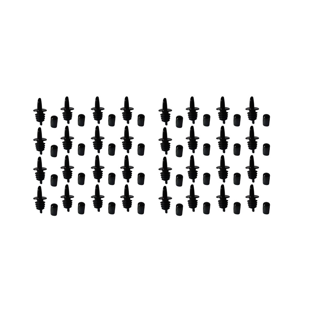 100Pcs Bottle Pourers Syrup Pourer Pour Spouts Plastic Liquor Bottle Pourers With Rubber Pourers Dust Cap Covers 6031861521384