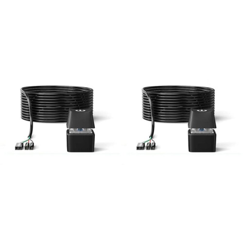 2X LED Light Computer Desktop  PC Motherboard External Start Power Button Extension Cable 10M Black