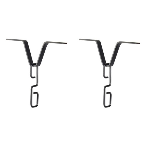 2X Rain Chain Gutter Adapter, Black V-Shaped Rain Chain Adapter with S-Shaped Hook, Rain Chain Hook