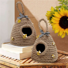 3X Bijenkorf Decor Hangend Bijen Gelaagd Dienblad Decor Schattig Handgemaakt Honingraat Decor Bijen Thema Feestornament voor Boerderij