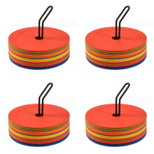 40Pcs Soccer Flat Cones Disc,Basketball Sports Speed Agility Training Markers,Portable Training Equipment