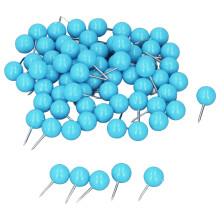 Blaue Stecknadeln 100 Stück Stahl Kunststoff Landkartennadeln 9,5 x 20 mm für Korktafeln