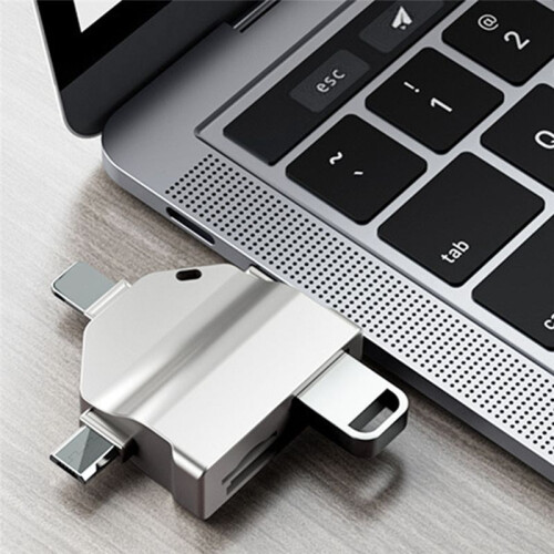 Multifunction 7 in 1 Card Reader USB 2.0 Type C to  Adapter USB Flash Reader for PC Laptop Accessories Grey 1