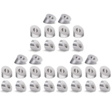 30 Pack 30 Graden Roestvrijstalen Hoek Afgeschuinde , 1/4 Inch/6,6 mm 30 Graden voor Kabelrailset