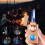 Butane Torch Lighter Dual Flame Adjustable Windproof Jet Flame Refillable for Camping Gray 3