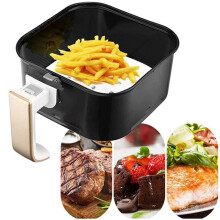 Air Fryer Paper Disposable Steam Pads Kitchen Baking Paper Non-Stick Steam Pads Oil Absorbing Paper White