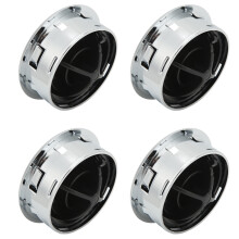 4pcs ABS Black Silver AC Vent for RV Yacht Bus 8.7x8.7x6.5cm