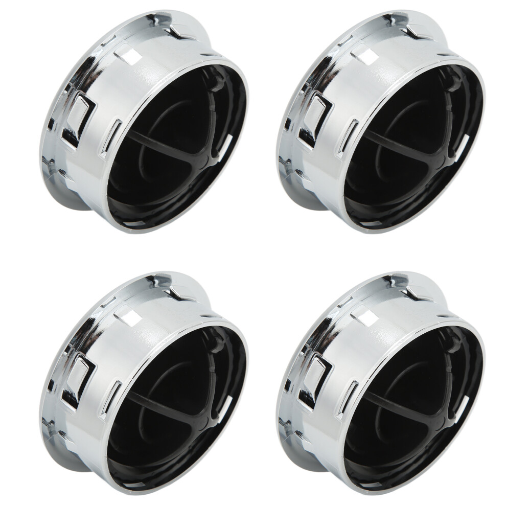 4Pcs Abs Black Silver Ac Vent For Rv Yacht Bus 8.7X8.7x6.5cm 4121390364353