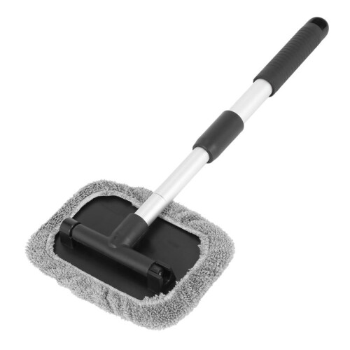3X Car Window Cleaner Brush,Windshield Glass Cleaning Tool Extendable Aluminum Handle with 24Pcs Microfiber Covers 2