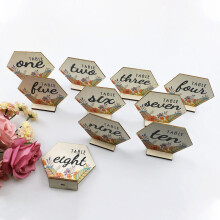 Number 1-10 10Pcs/Set Wooden Wedding Table Flower Card Decorative Digital Wedding Party Direction Signs