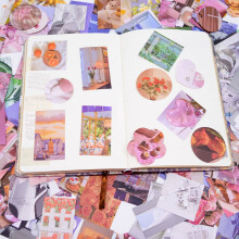 300Sheets 6 Design Fresh Literature Flowers Sticker Book Photo Frame Sticker Pocket Decoration DIY Sticker